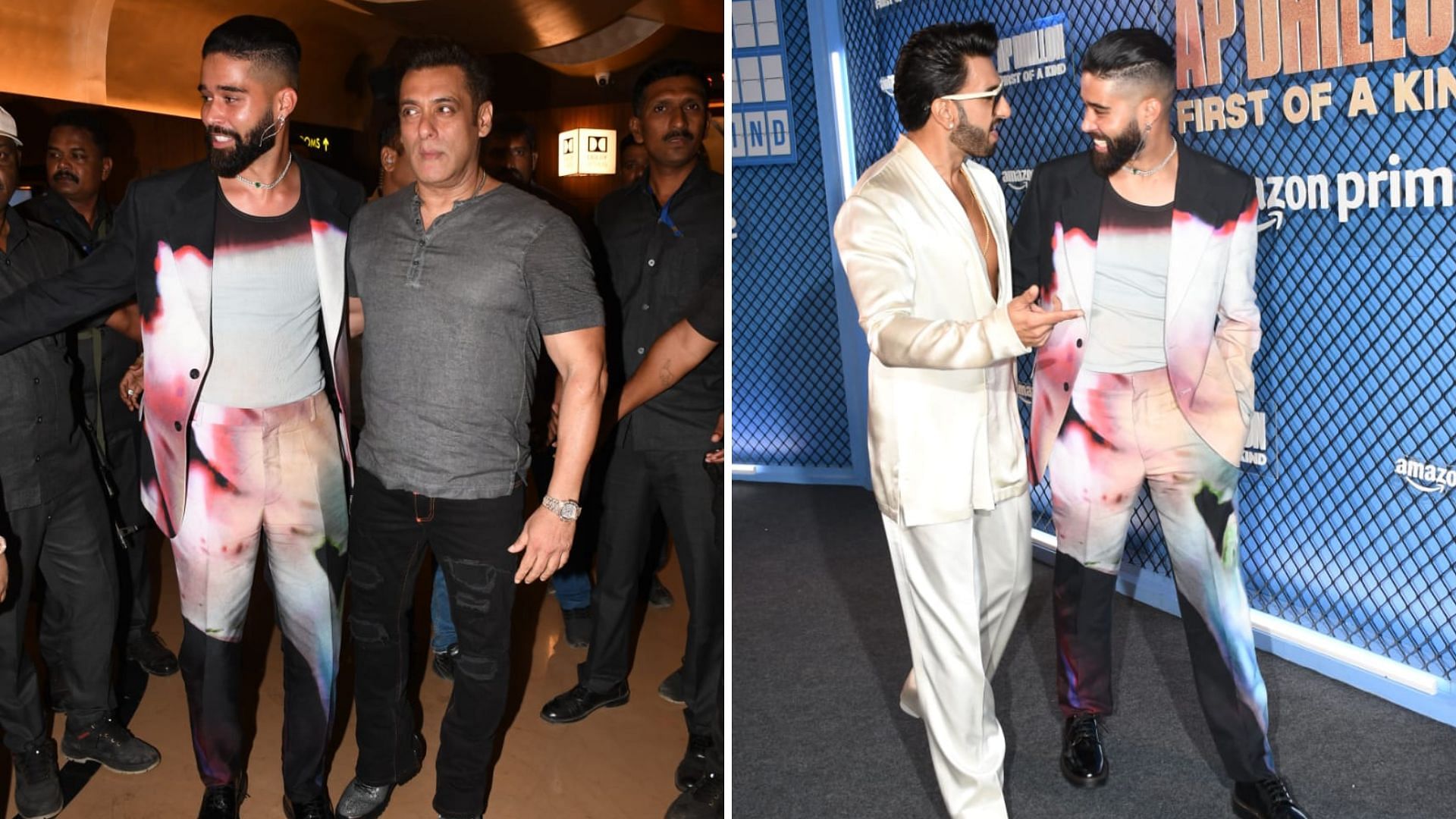 <div class="paragraphs"><p>Salman Khan and Ranveer Singh at&nbsp;<em>AP Dhillon: First of a Kind</em> screening.</p></div>