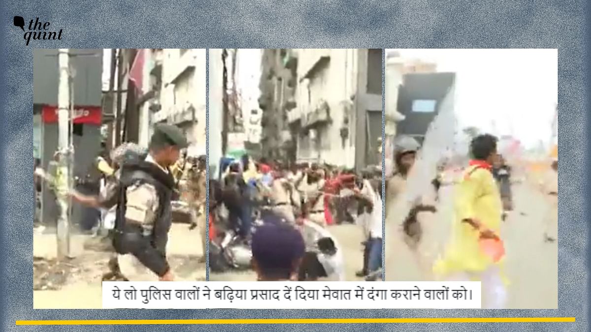 Does This Video Show Police Beating Rioters in Haryana’s Mewat? No!