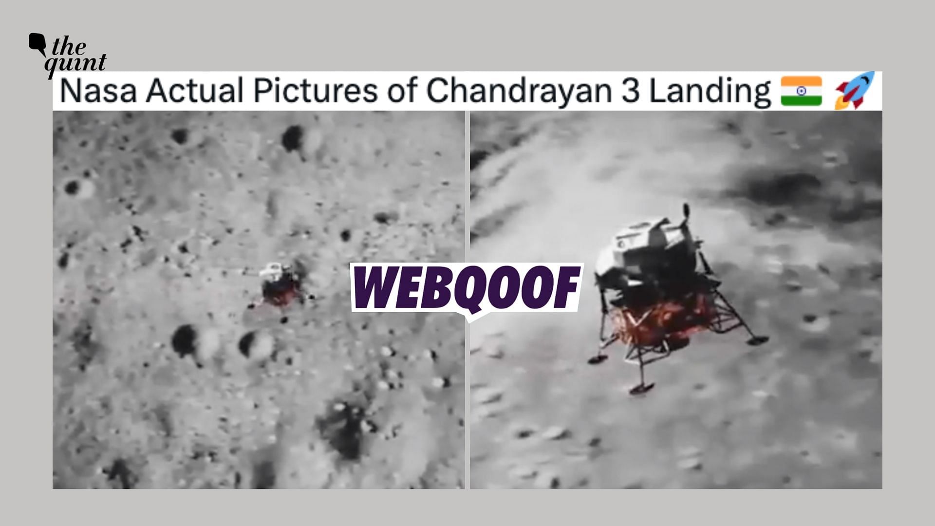 <div class="paragraphs"><p>Social media users shared this video, claiming that it shows NASA's footage of Chandrayaan-3's landing.</p></div>