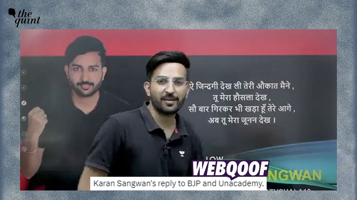 Old Video of Karan Sangwan Falsely Shared as His Response to Unacademy and BJP