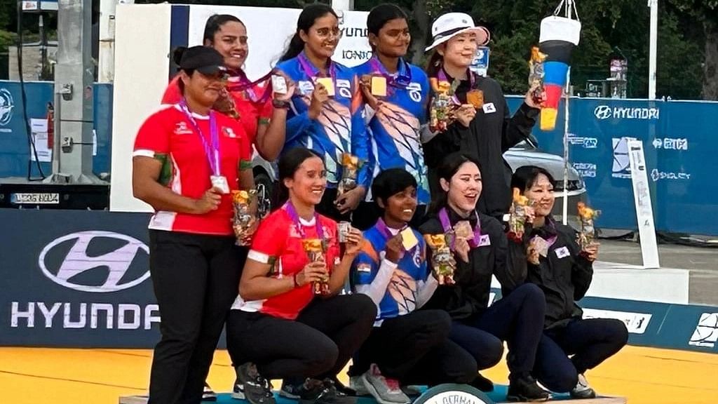 <div class="paragraphs"><p>World Archery Championships:&nbsp;Indian Women’s Compound Team won a gold medal.</p></div>