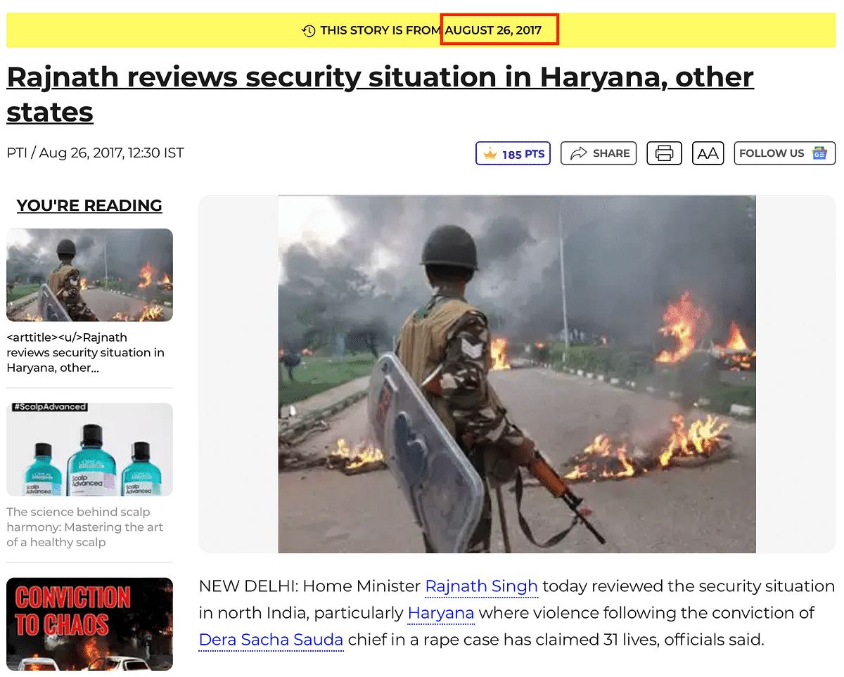 All photos are at least four years old and are not related to the ongoing communal violence in parts of Haryana.