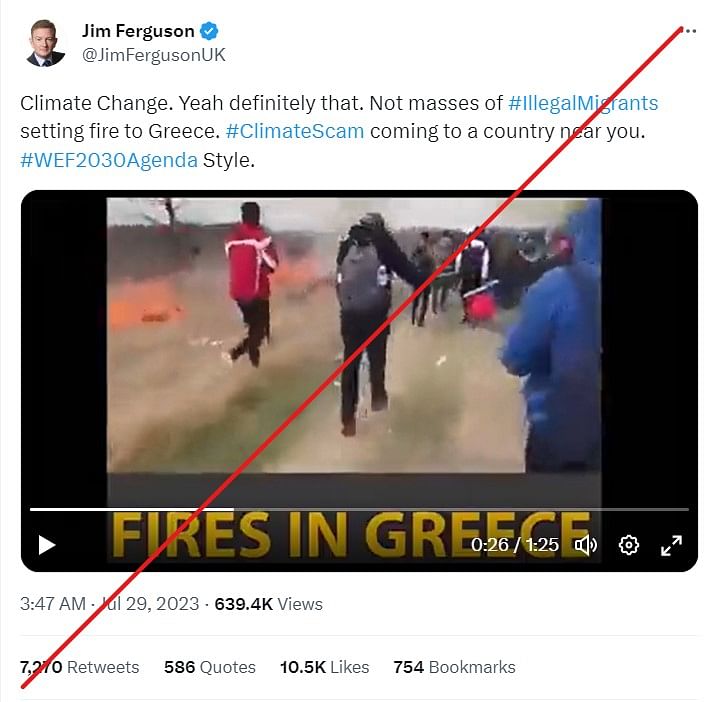 The video is from Greece but dates back to 2019 and shows a clash between police and migrants. 