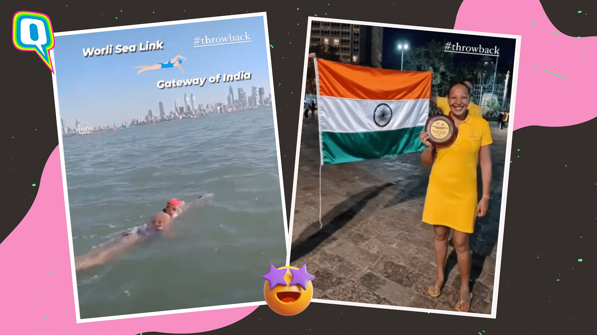 <div class="paragraphs"><p>Woman Wows The Internet By Swimming 36km From Worli Sea Link To Gateway Of India</p></div>