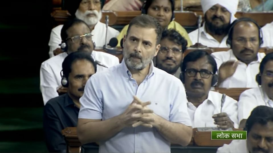<div class="paragraphs"><p>Congress MP Rahul Gandhi launched a scathing attack on the Modi government in his address to the Lok Sabha on Wednesday, 9 August.</p></div>