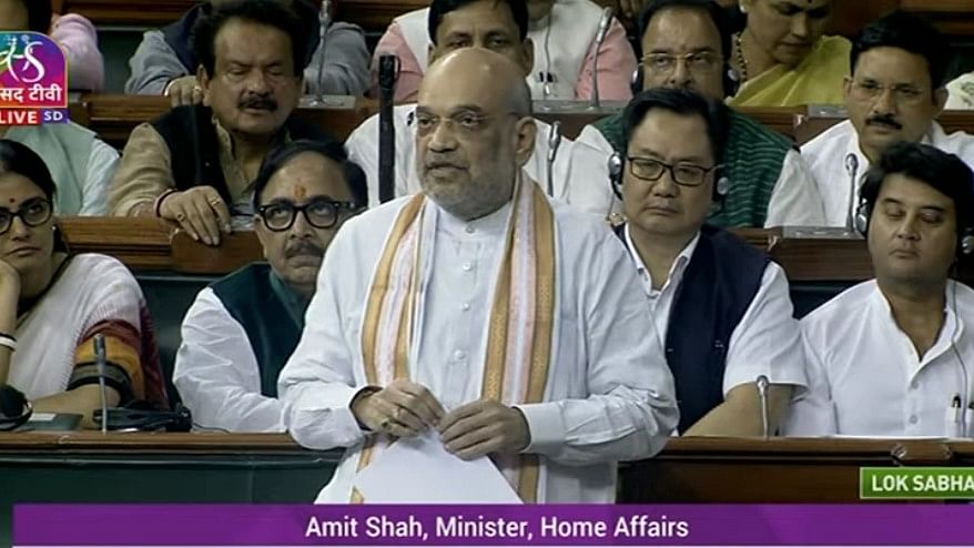 <div class="paragraphs"><p>Home Minister Amit Shah addressing the Lok Sabha on Wednesday, 9 August.&nbsp;</p></div>