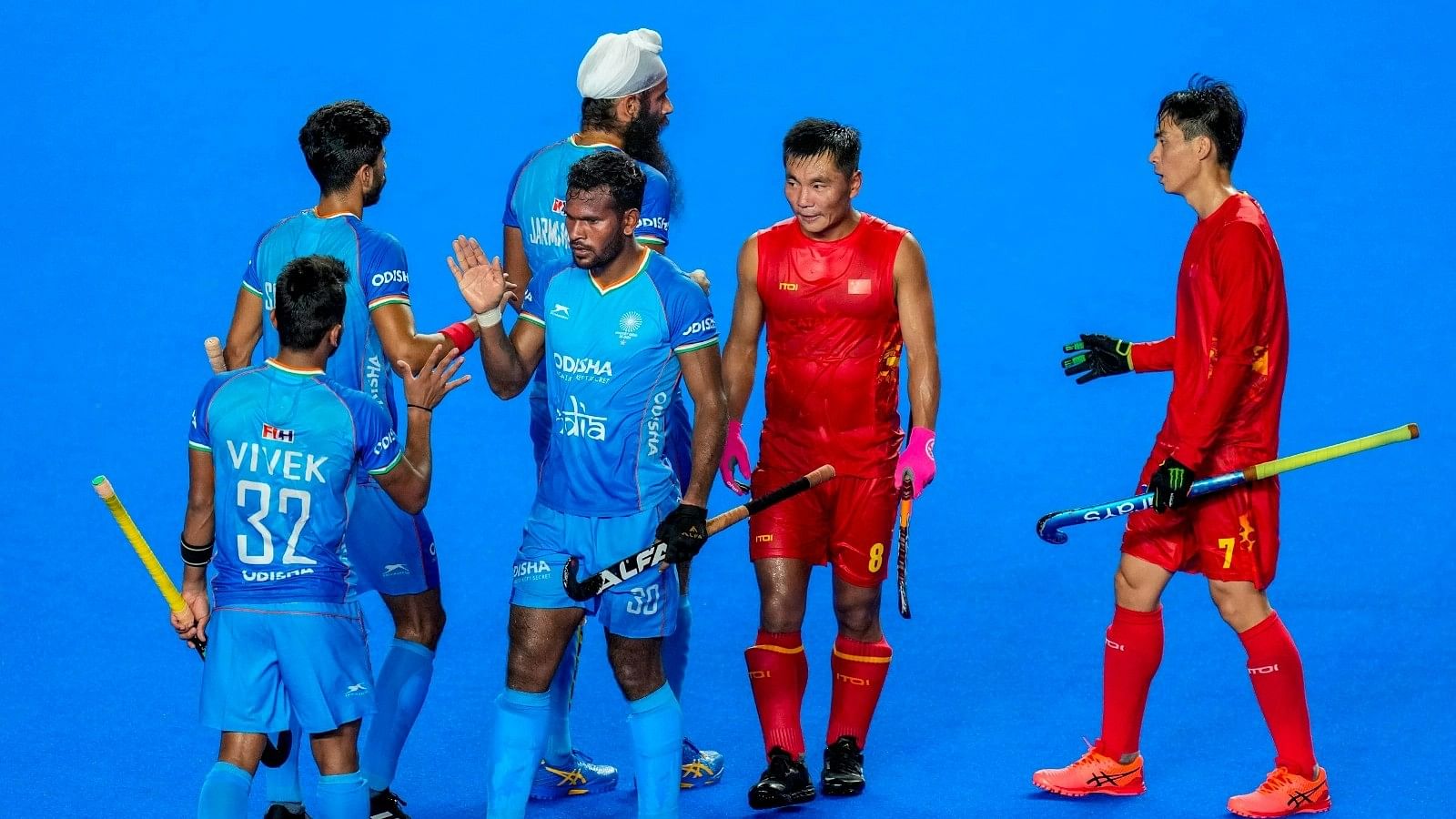 <div class="paragraphs"><p>India beats China by 7-2 in the opening game of Asian Champions Trophy 2023</p></div>