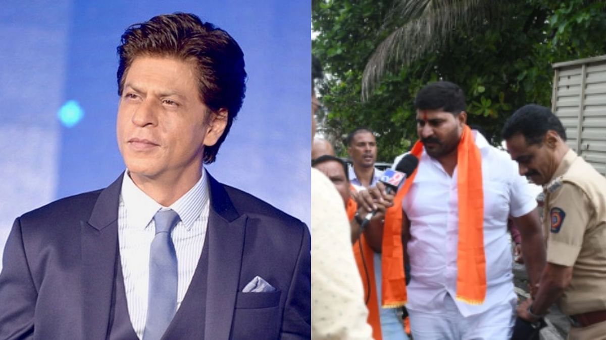 Pics: Police Outside SRK's Residence as Protesters Gather Over Online Gaming Ad