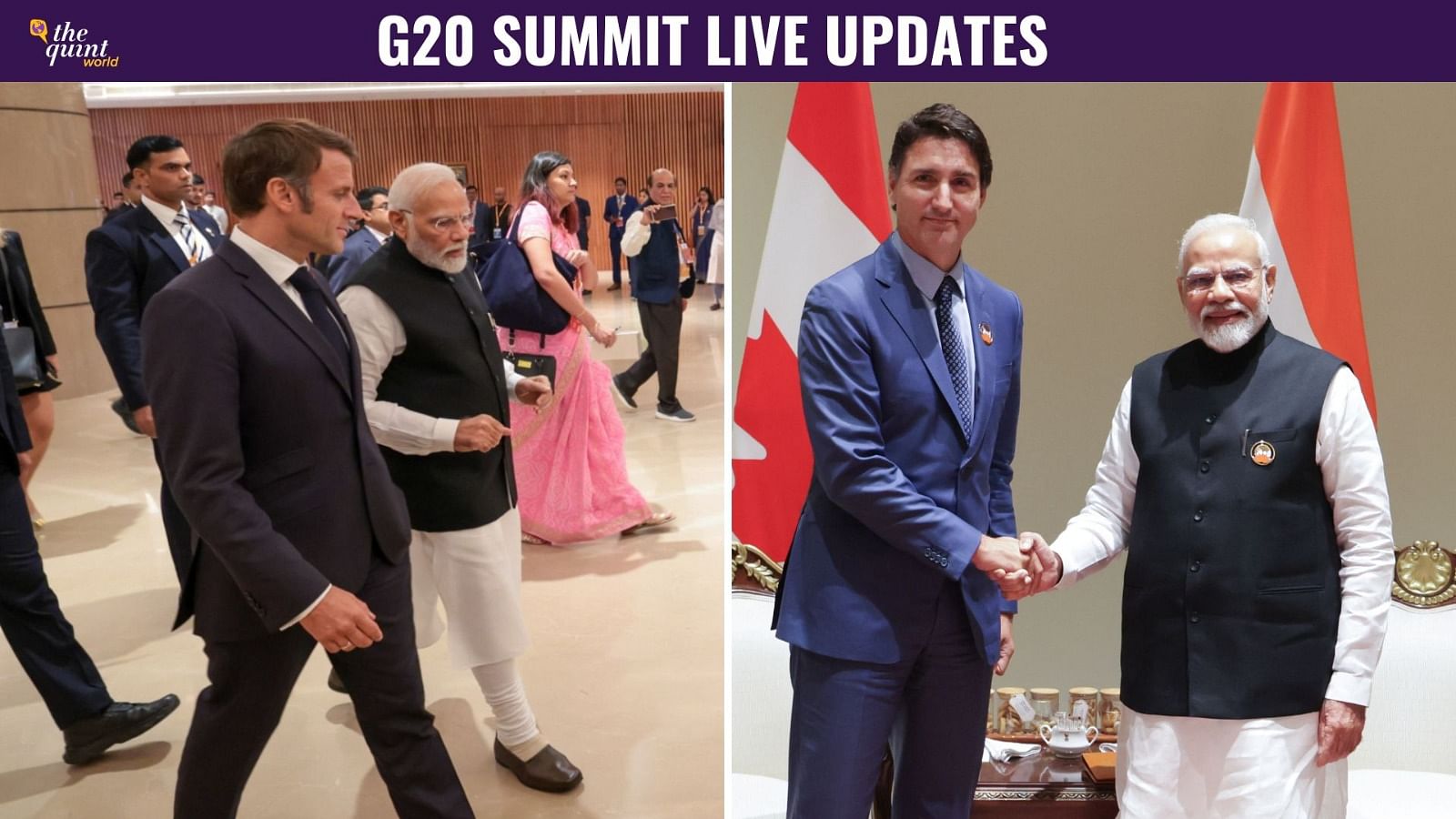 <div class="paragraphs"><p>After Prime Minister Narendra Modi held bilateral talks with French President Emmanuel Macron, he met with Canadian Prime Minister Justin Trudeau on the sidelines of the G20 Summit.</p></div>