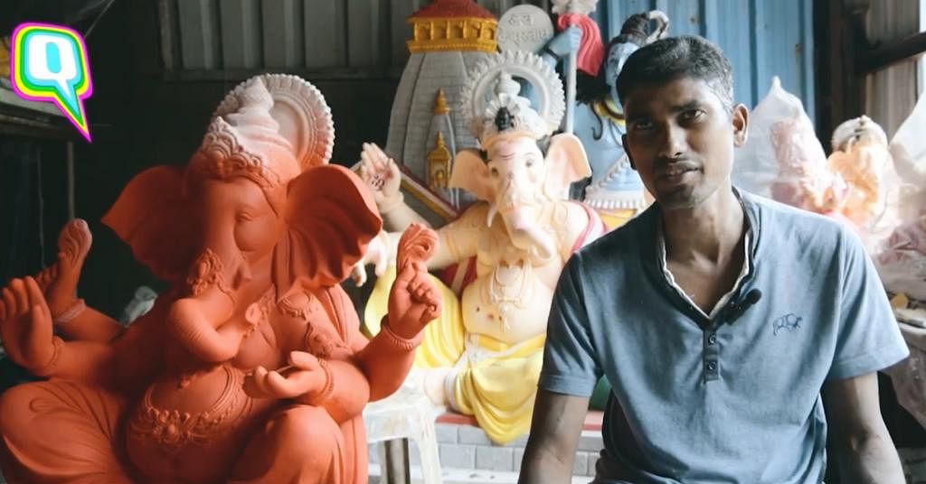 <div class="paragraphs"><p>Mohammad Kosar Shaikh a 40-year-old sculptor from Mumbai’s Bhayander has been making Ganpati idols for the last 20 years.</p></div>
