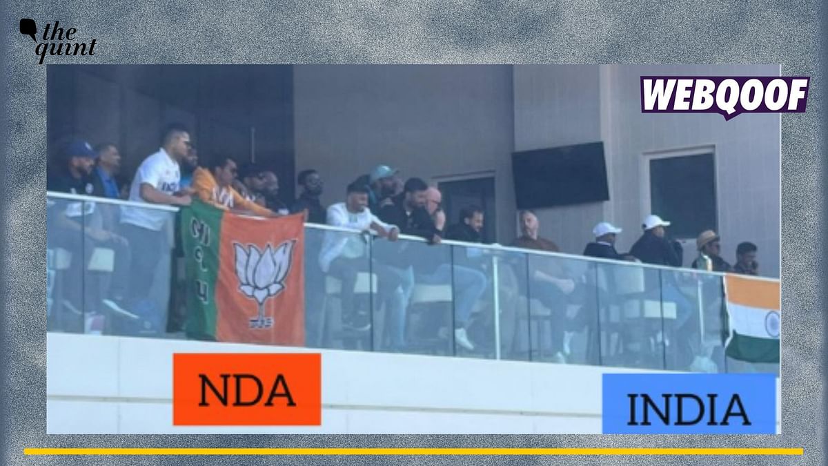 This Image Does Not Show Fans Displaying BJP Flag At Ind vs Pak Asia Cup Match