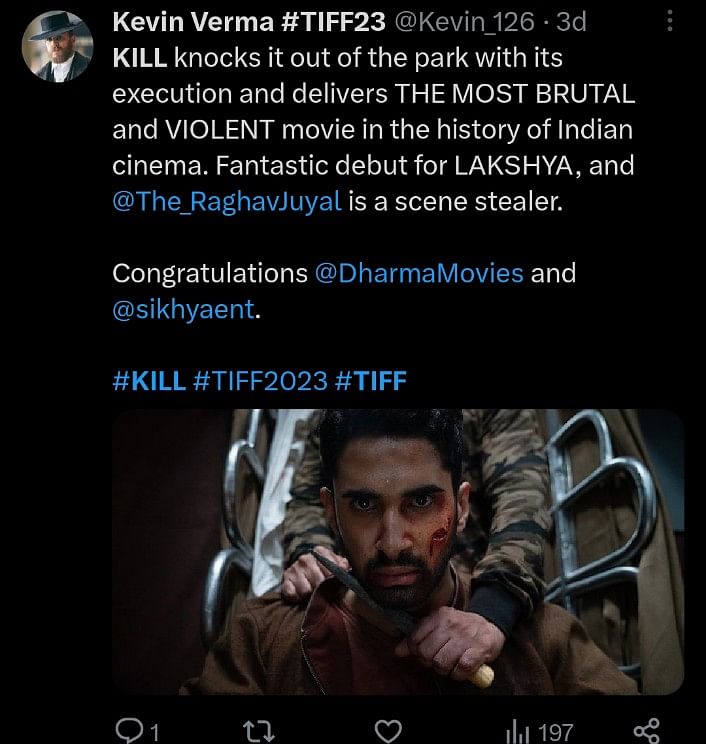 Karan Johar's action film Kill premiered at the Toronto Film Festival.