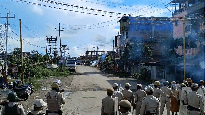 <div class="paragraphs"><p>The unrest in Manipur continued as protesters gathered at a police station demanding the immediate release of five arrested Meitei youths.</p></div>