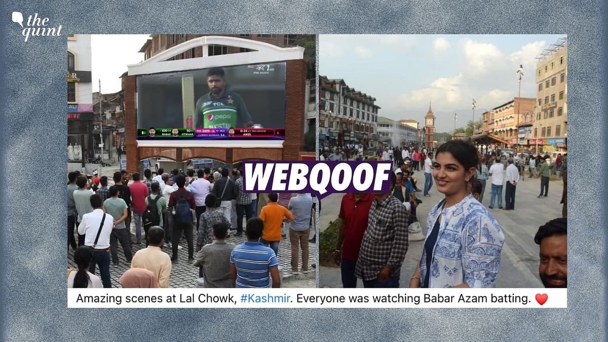Altered Image Viral as Crowd Watching Babar Azam's Batting in J&K's Lal Chowk