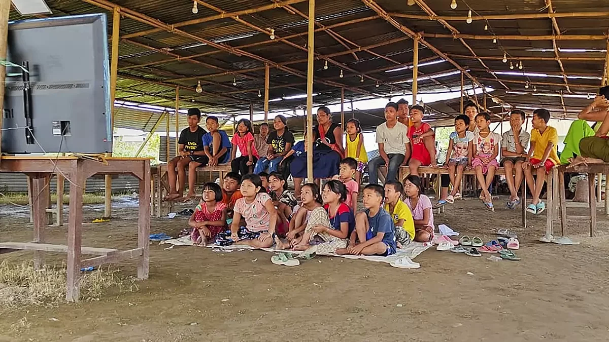 <div class="paragraphs"><p>Children displaced due to ongoing ethnic violence in Manipur at an exclusive relief camp for children whose parents are guarding their villages, at Lamsang in Imphal West district.</p></div>