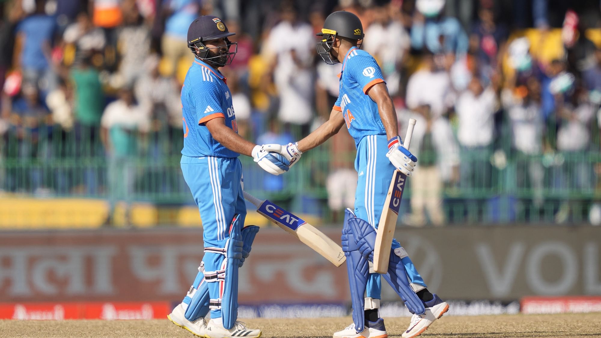 <div class="paragraphs"><p>Rohit Sharma and Shubman Gill DURING 2023 Asia Cup.</p></div>