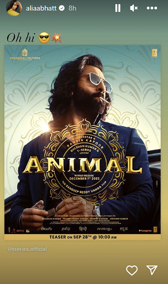 Ranbir Kapoor's 'Animal' will release on 1 December. 