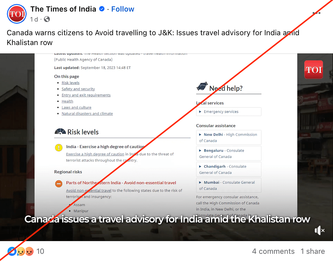 <div class="paragraphs"><p><em>The Times of India&nbsp;</em>shared the claim on their Facebook page.</p></div>