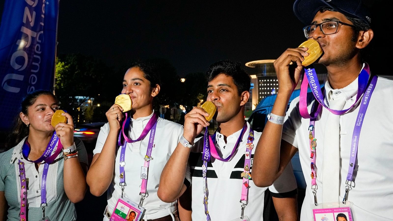 <div class="paragraphs"><p>Asian Games: Sudipti Hajela, Divyakriti Singh, Hriday Chheda and Anush Agarwala won a gold in Team Dressage.</p></div>