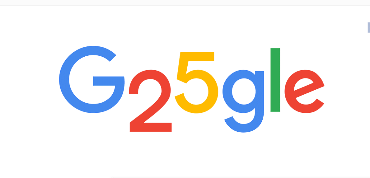 <div class="paragraphs"><p>Google 25th Birthday doodle</p></div>