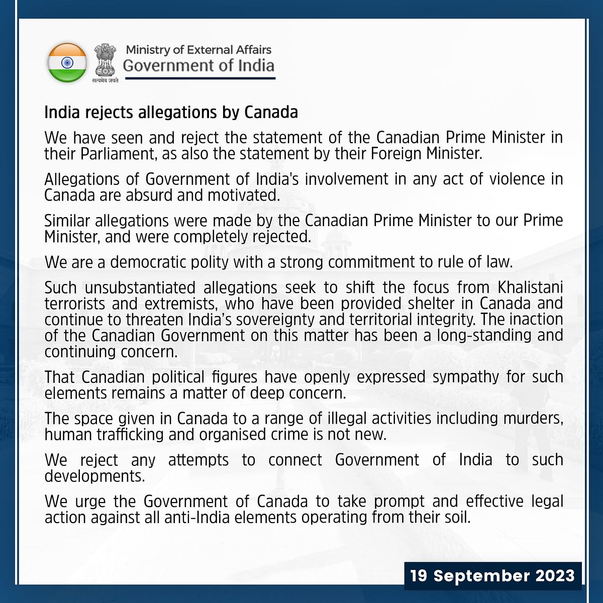 Canada's serious allegations. India's retort. Top diplomats expelled. Here's a quick timeline of the events.