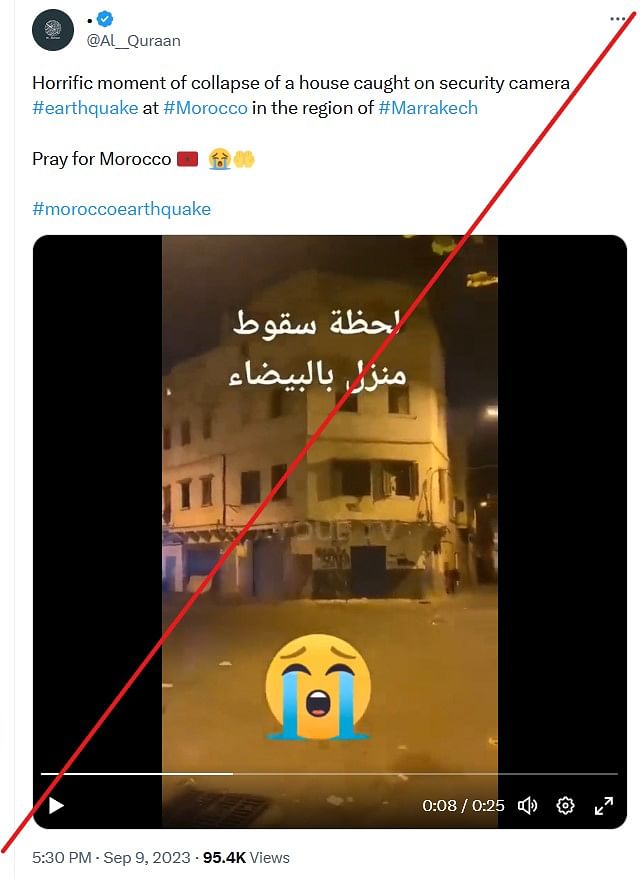 This video is from Morocco but dates back to December 2022. 