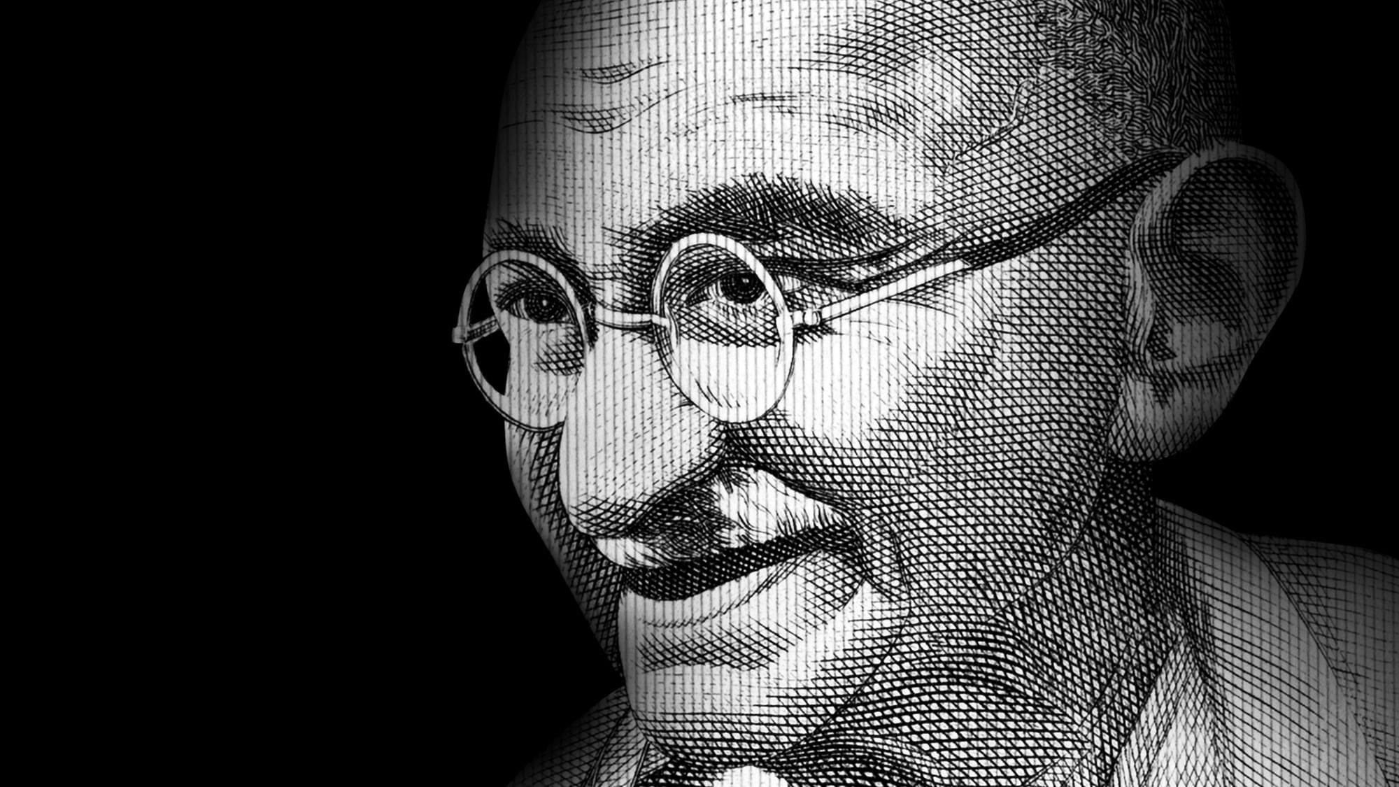 illustration of Indian freedom fighter mahatma Gandhi Stock Vector | Adobe  Stock