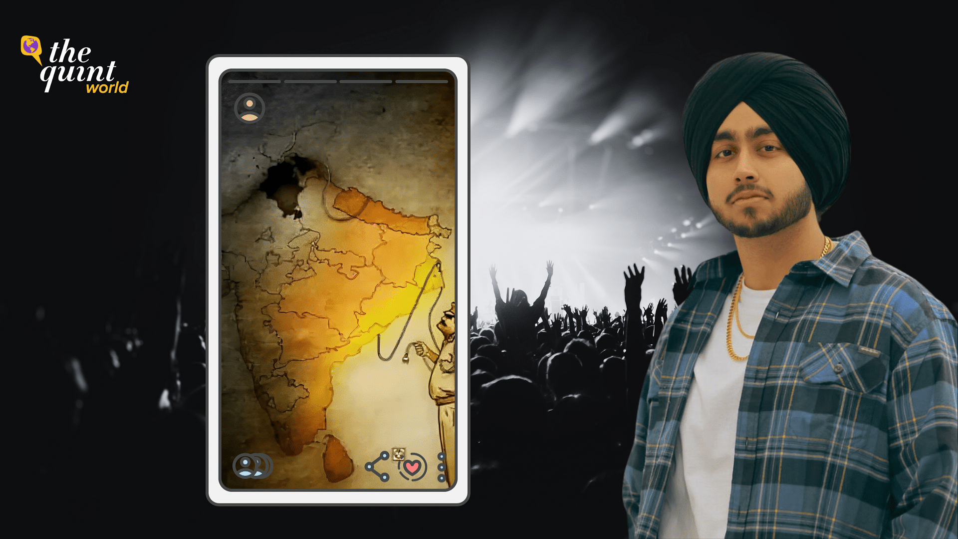 <div class="paragraphs"><p>The singer, who rose to fame after songs like <em>Cheques</em>, <em>We Rollin</em> and <em>Elevated</em>, shared an Instagram story of a map of India where the state of Jammu and Kashmir, and parts of North-Eastern India were covered with a shadow and "Pray for Punjab" was written alongside it.</p></div>