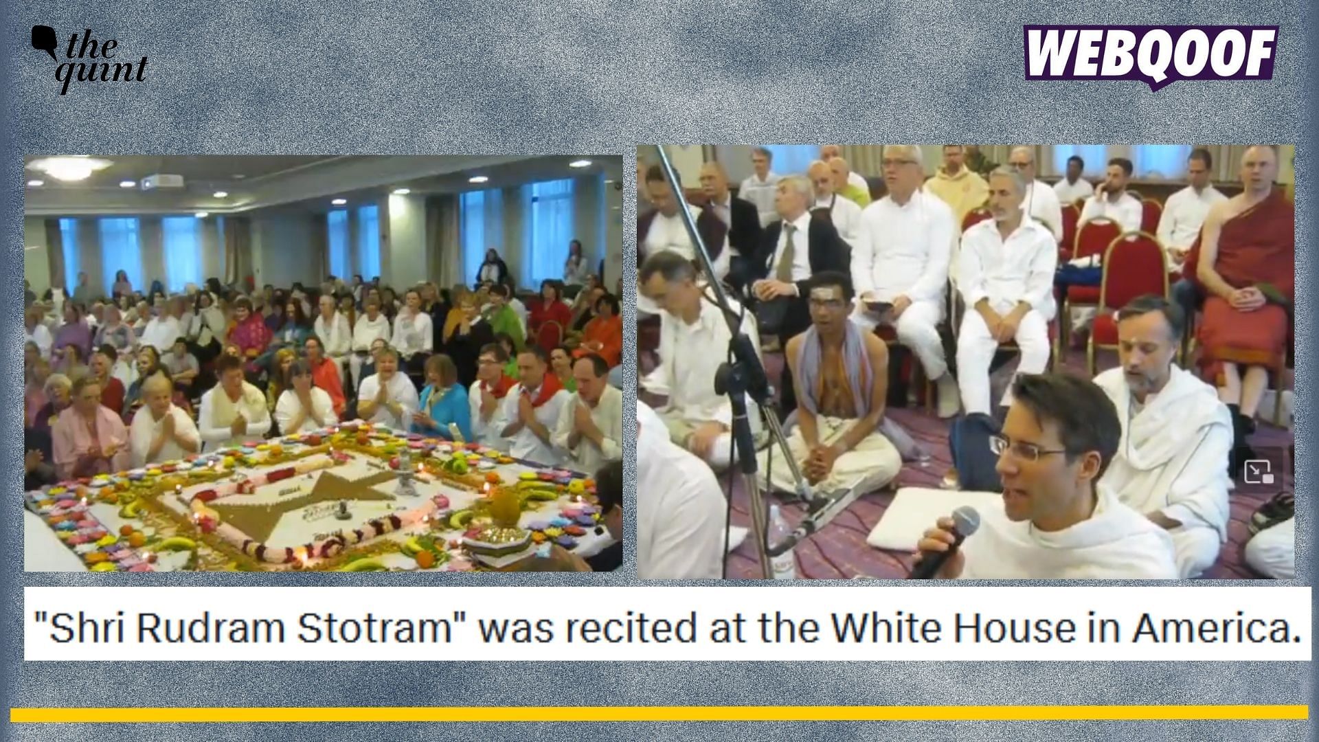 <div class="paragraphs"><p>Fact-check: This video showing a several people chanting Indian vedic mantras together is not from the White House but from Croatia, Europe.</p></div>