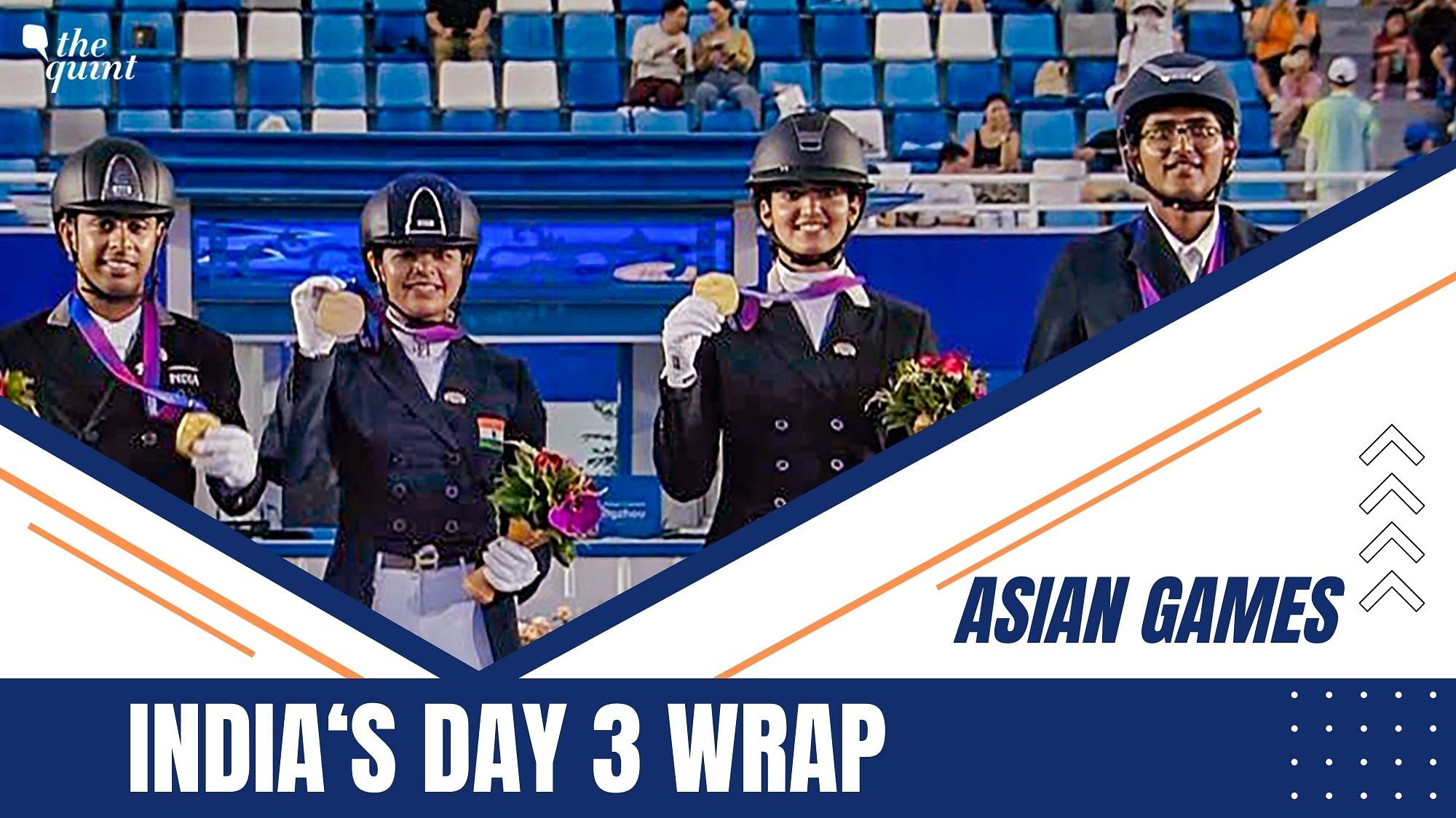 <div class="paragraphs"><p>2023 Asian Games Day 3 Wrap: Equestrian Quartet, Sailing Pair Shine Bright</p></div>