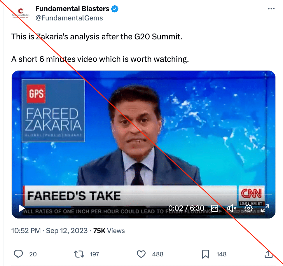 The video was published on CNN's website on 30 April, after Zakaria's visit to India.