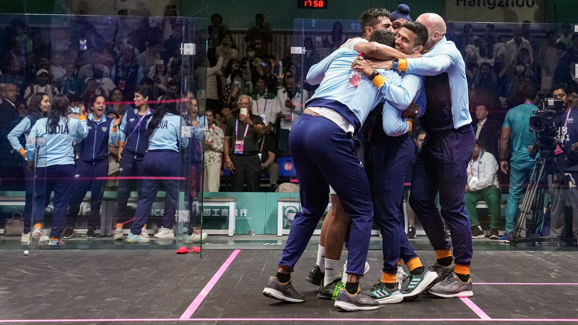 <div class="paragraphs"><p>Asian Games 2023: Fans Applaud Abhay Singh as Indian Men’s Team Wins Squash Gold</p></div>