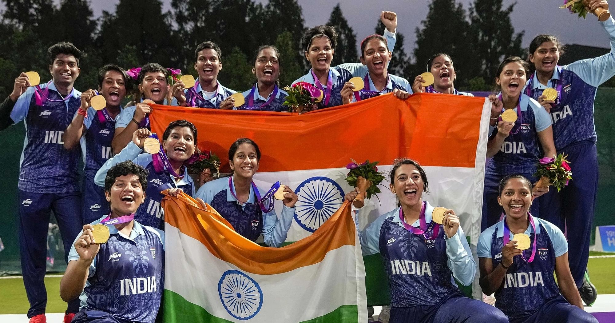 Titas, Smriti & Jemimah Star as India Win Women's Cricket Gold on Asiad Debut