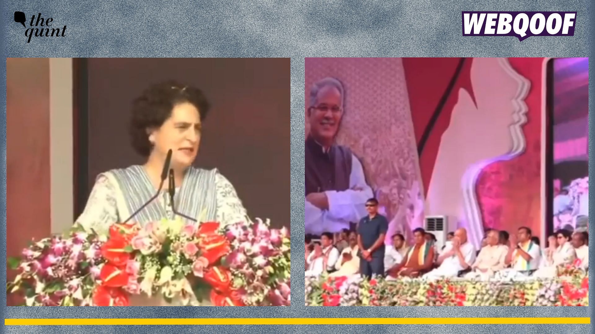 <div class="paragraphs"><p><strong>Fact-check: </strong>A clipped video of Priyanka Gandhi Vadra's speech is going viral to claim that she disrespected the Congress leaders in Chhattisgarh.</p></div>