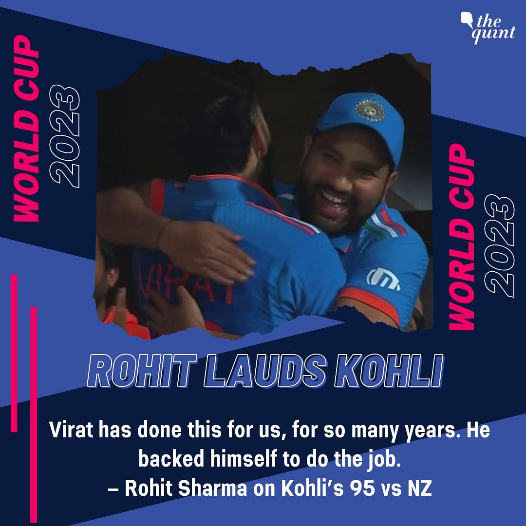 #CWC23 | #ViratKohli's match-winning 95 in #INDvsNZ received high praise from the Indian skipper Rohit Sharma.