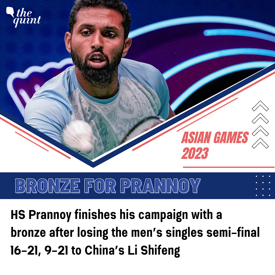 Playing with an injury, HS Prannoy fought hard but lost his semi-final 16-21, 9-21 to China's Li Shifeng