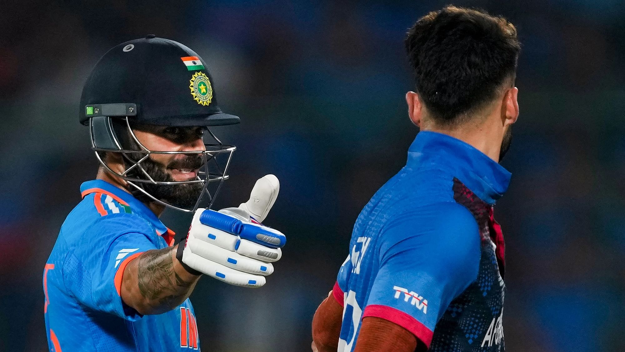 <div class="paragraphs"><p>ICC World Cup 2023: Virat Kohli &amp; Naveen-ul-Haq Spotted Embracing in Cordial Exchange</p></div>