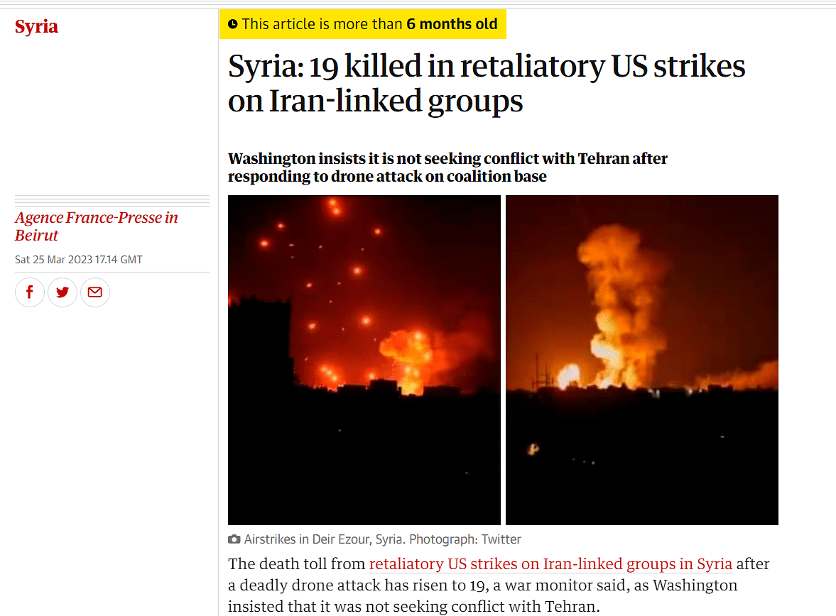 We found that the images date back to March, when US carried out airstrikes on Iran-linked groups in Syria.