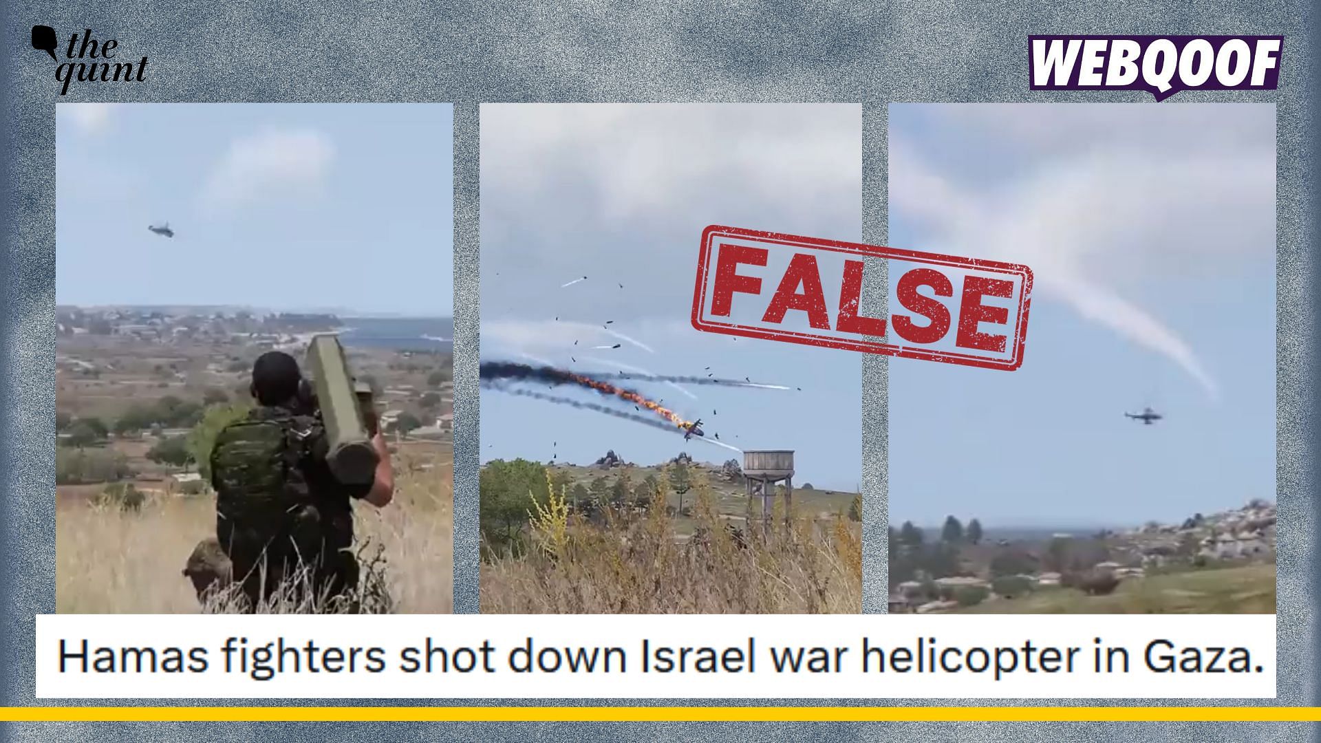 <div class="paragraphs"><p>Fact-Check: A video from an animated game showing a uniformed personnel taking an aim at a plane and striking a missile is shared as from Israel. </p></div>