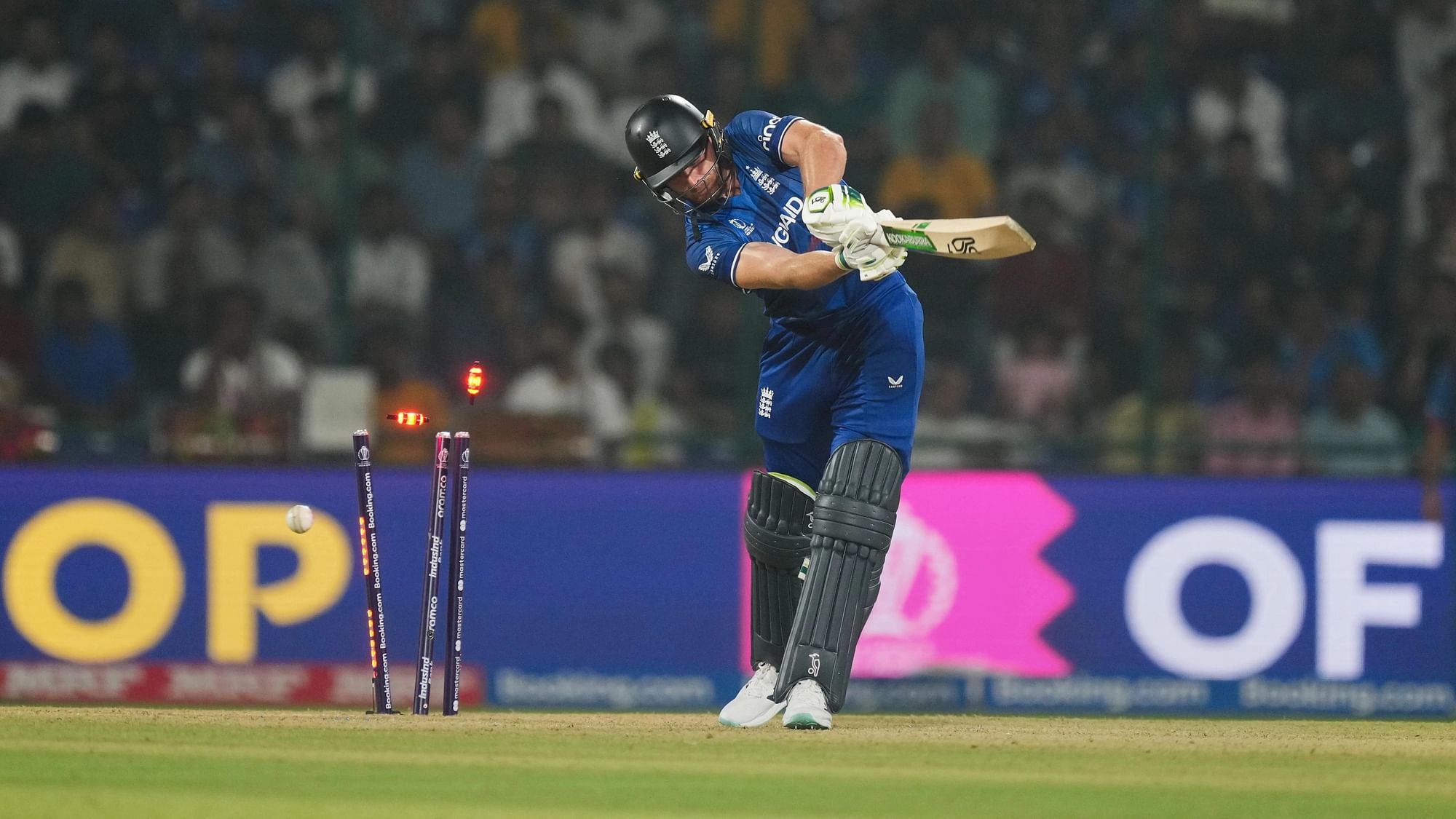 <div class="paragraphs"><p>England lost to Afghanistan by 69 runs in the 2023 ICC World Cup on Sunday in Delhi.</p></div>