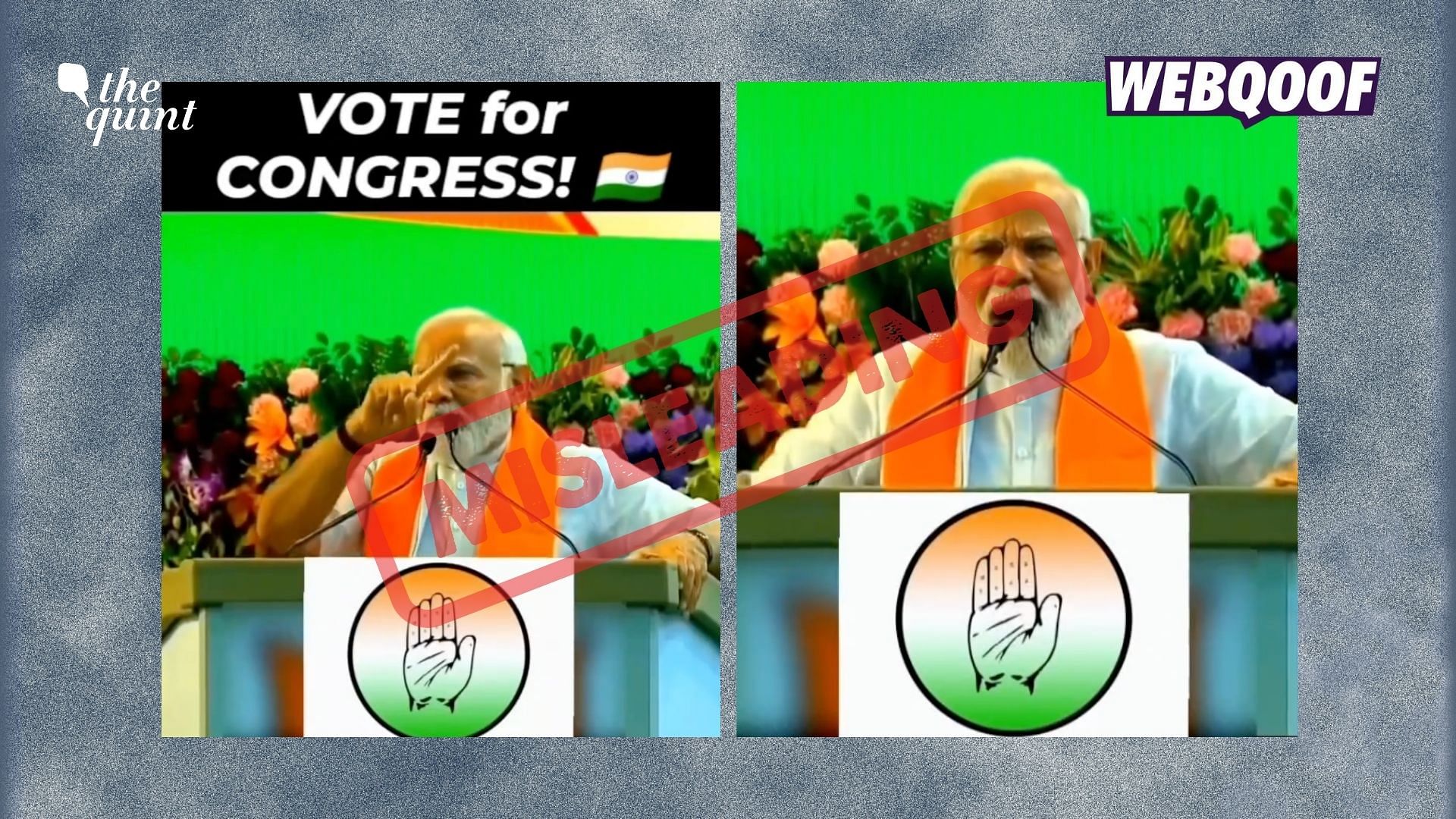 <div class="paragraphs"><p>The video has been edited to make it look like Prime Minister Narendra Modi asked people to vote for the Congress party ahead of Assembly elections in several states.</p></div>