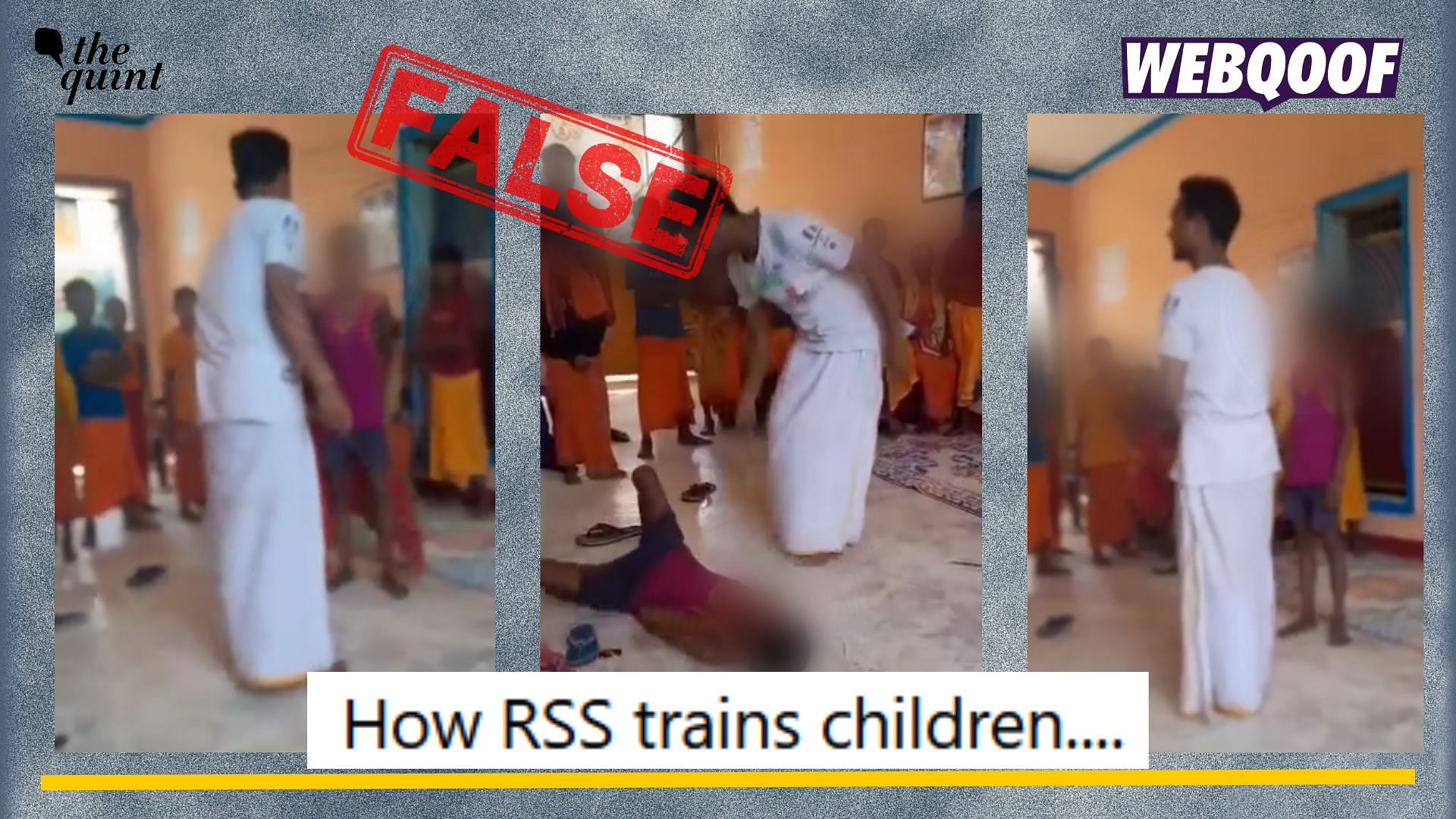 <div class="paragraphs"><p>Fact-Check: A video from Uttar Pradesh showing a teacher beating a student at a Sanskrit school is being falsely linked to RSS. </p></div>