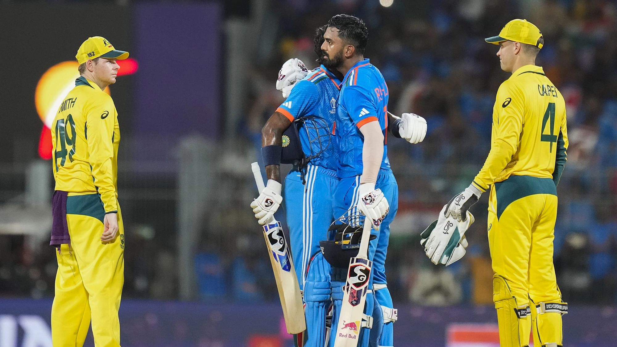 <div class="paragraphs"><p>In Photos: ICC World Cup 2023 – KL-Kohli’s Knocks Help India Beat Aus by 6 Wkts</p></div>