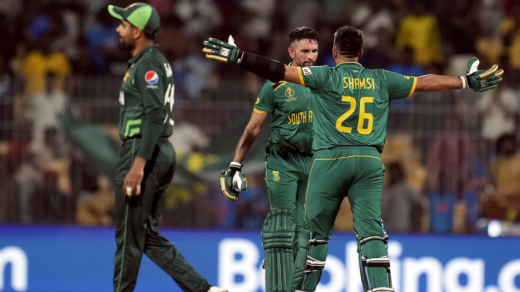 <div class="paragraphs"><p>In Photos: ICC World Cup 2023 – Maharaj Comes Clutch, South Africa Beat Pakistan</p></div>