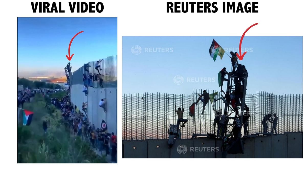  These visuals are from 2021 showing Lebanese protesters climbing the Israeli border to enter occupied Palestine.