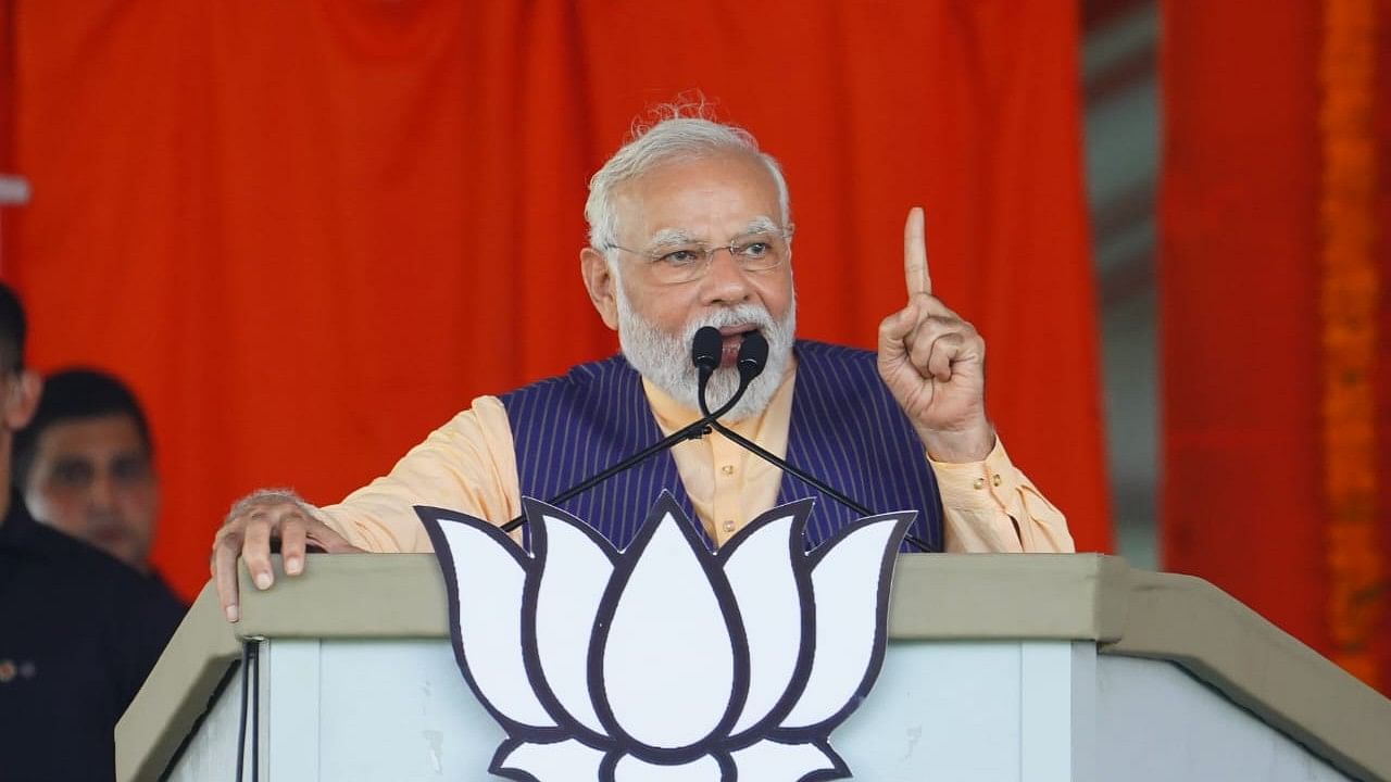 <div class="paragraphs"><p>PM Modi, during a rally in Nizamabad on Tuesday, alleged that Telangana Chief Minister and BRS supremo K Chandrasekhar Rao had approached the BJP after the Greater Hyderabad Municipal Corporation (GHMC) polls in 2020, hoping to join the NDA.</p></div>