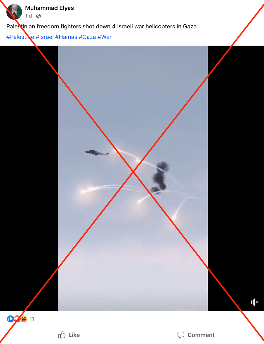 Several such video game clips have gone viral as real clips from the conflict between Hamas and Israel.
