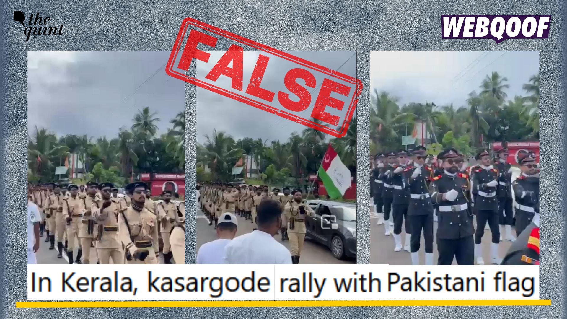 <div class="paragraphs"><p>Fact-Check: An Islamic flag was misidentified as a Pakistani flag being displayed at a rally in Kerala on Prophet's day. </p></div>