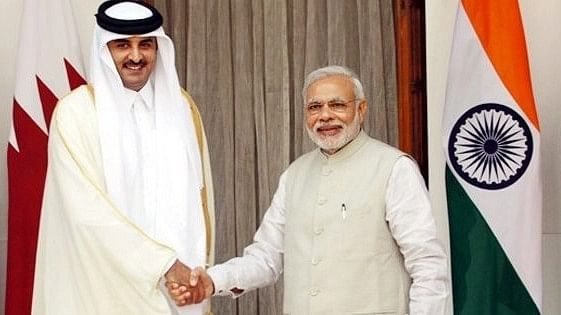 <div class="paragraphs"><p>Sheikh Tamim bin Hamad Al Thani with Narendra Modi during Emir’s visit to India in 2015. Image used for representation only.&nbsp;</p></div>