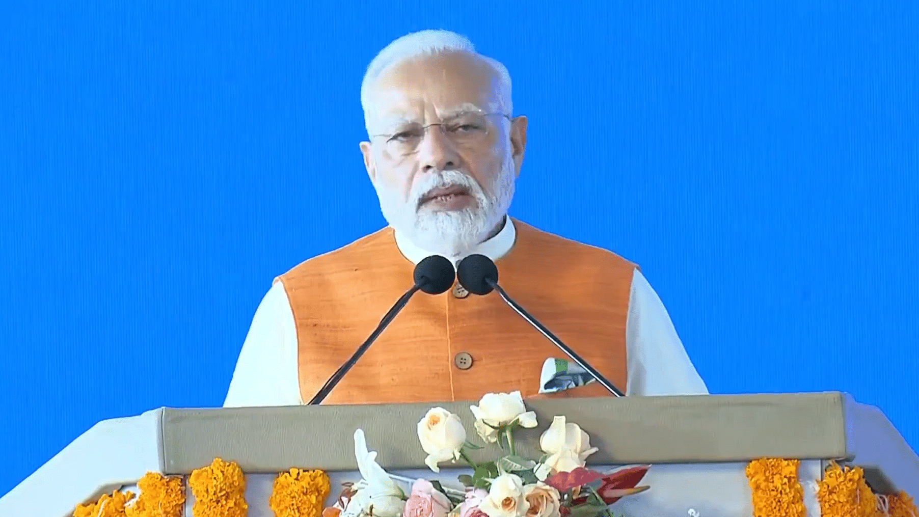 <div class="paragraphs"><p>The PM addressed a public meeting in Telangana's Mahbubnagar district on Sunday.</p></div>